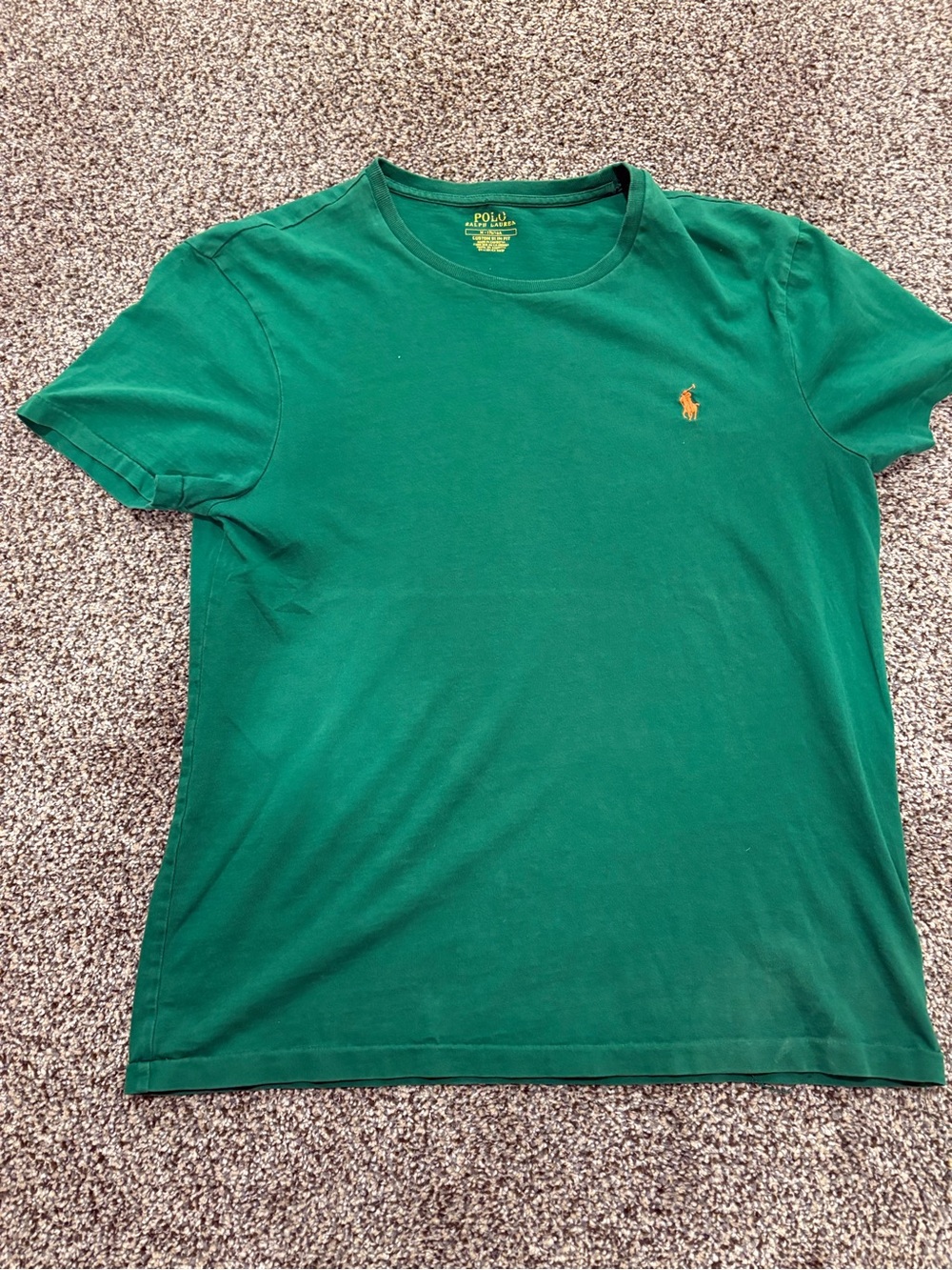 Polo by Ralph Lauren Emerald Green Crewneck Tee with Gold Pony